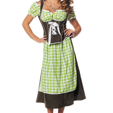 Feestbazaar Dirndl suedine groen