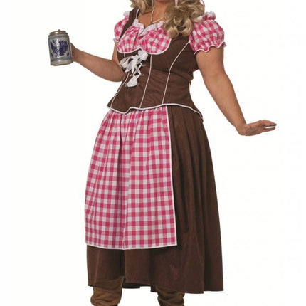 Feestbazaar Dirndl suedine roze