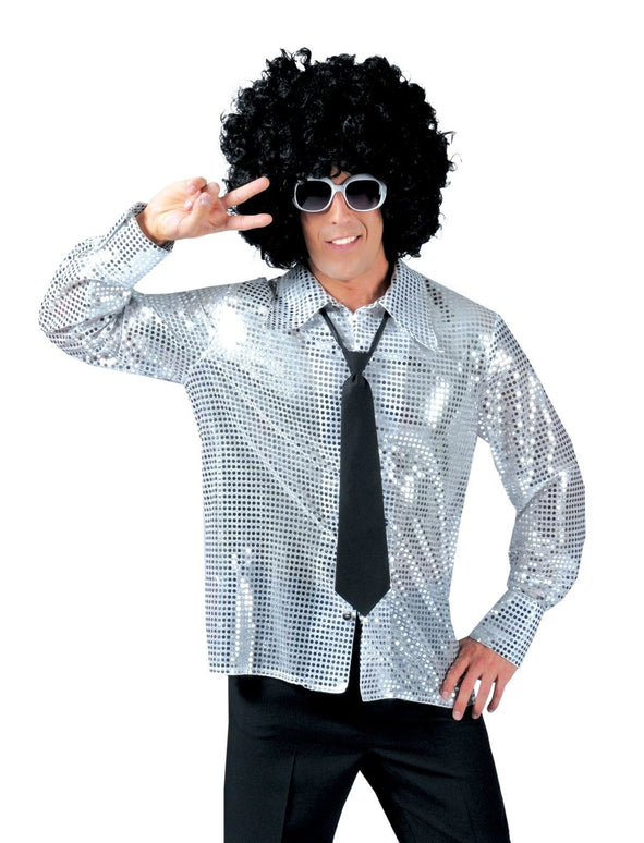 Feestbazaar Disco Blouse Paillet Zilver