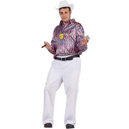 Feestbazaar Disco blouse volwassen multikleur
