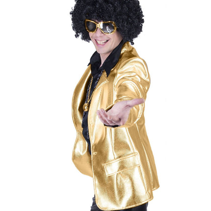 Feestbazaar Disco colbert goud man