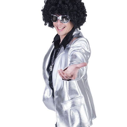 Feestbazaar Disco colbert zilver man
