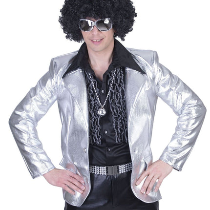 Feestbazaar Disco colbert zilver man