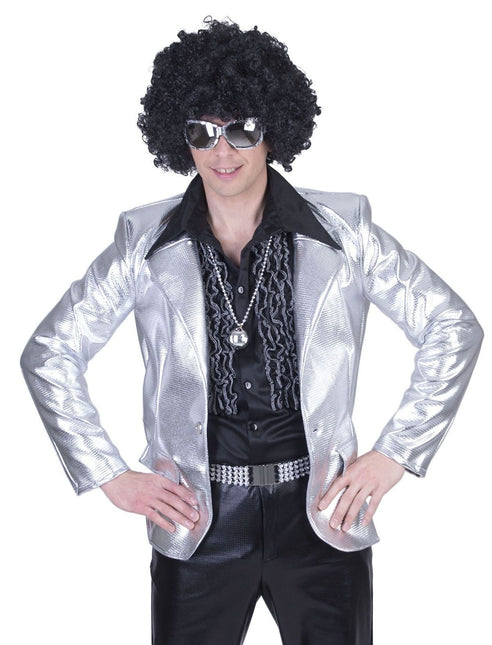 Feestbazaar Disco colbert zilver man