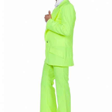 Feestbazaar Disco Fever 80's pak neon geel