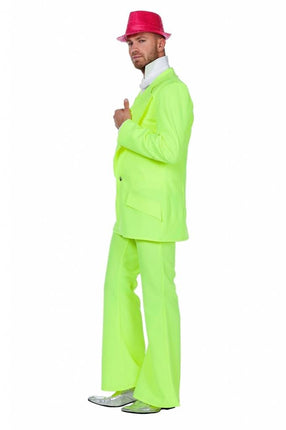 Feestbazaar Disco Fever 80's pak neon geel