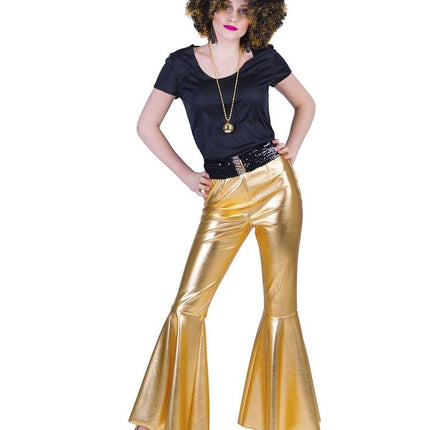 Feestbazaar Disco Fever Flarepants Goud Dames