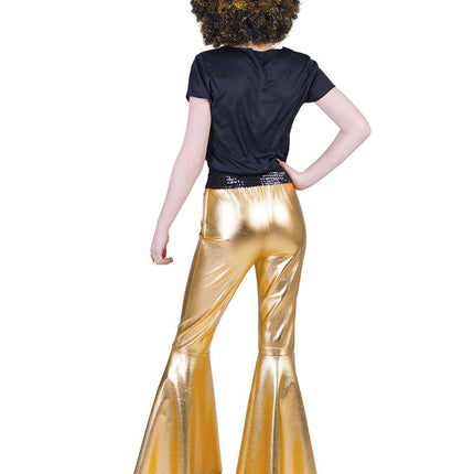Feestbazaar Disco Fever Flarepants Goud Dames