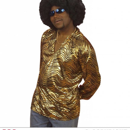Feestbazaar Disco fever shirt goud