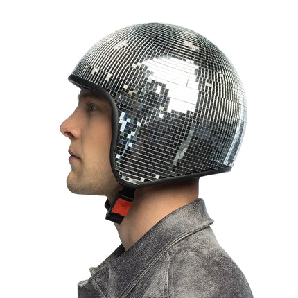 Feestbazaar Disco Helm 70s Zilver