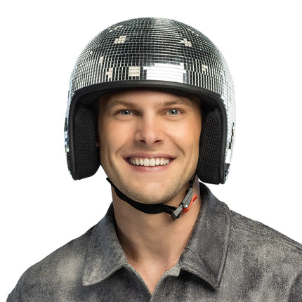Feestbazaar Disco Helm 70s Zilver