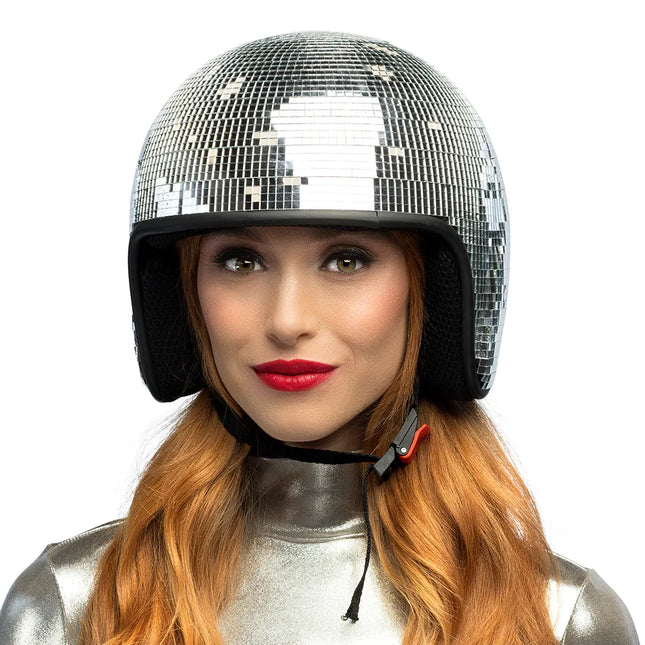 Feestbazaar Disco Helm 70s Zilver