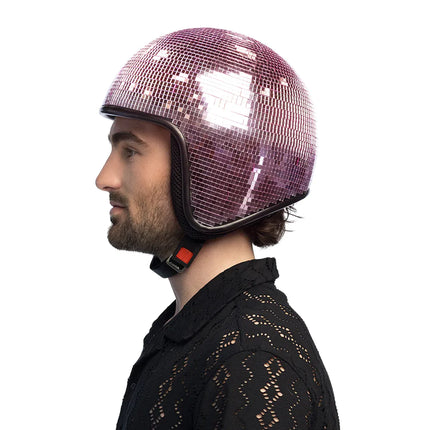 Feestbazaar Disco Helm 80s Roze