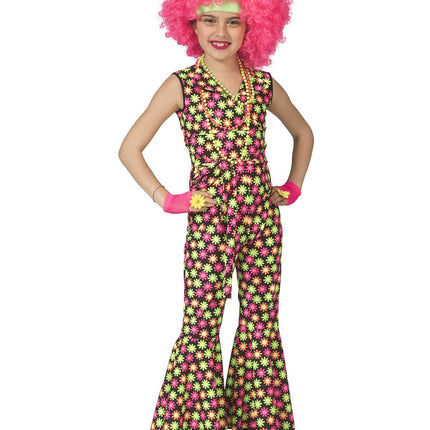 Feestbazaar Disco Jumpsuit Kind Flower