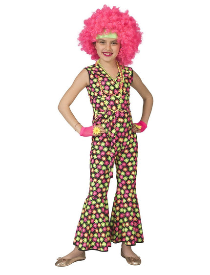 Feestbazaar Disco Jumpsuit Kind Flower