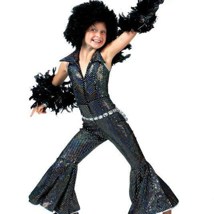 Feestbazaar Disco Jumpsuit Kind Zwart