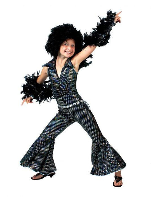 Feestbazaar Disco Jumpsuit Kind Zwart