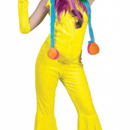 Feestbazaar Disco Jumpsuit neon geel