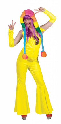 Feestbazaar Disco Jumpsuit neon geel