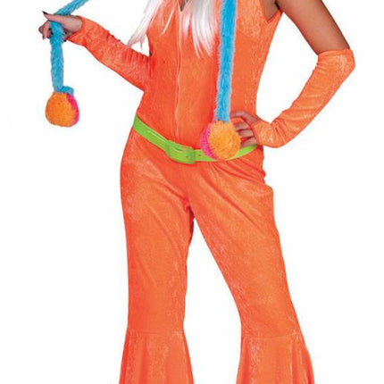 Feestbazaar Disco Jumpsuit neon oranje