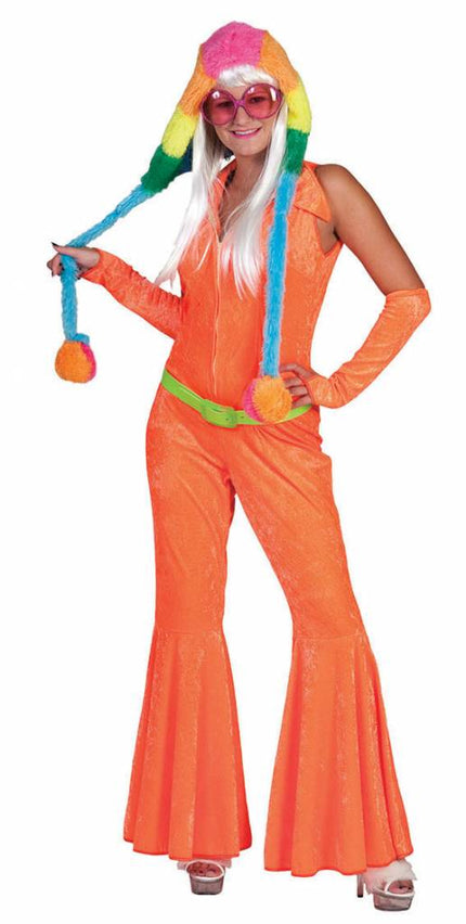 Feestbazaar Disco Jumpsuit neon oranje