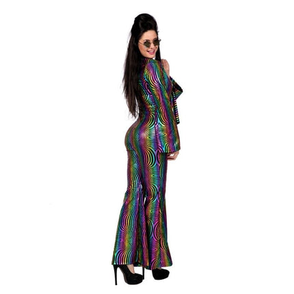 Feestbazaar Disco Jumpsuit Rainbow Met Hoofdband