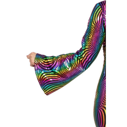 Feestbazaar Disco Jumpsuit Rainbow Met Hoofdband