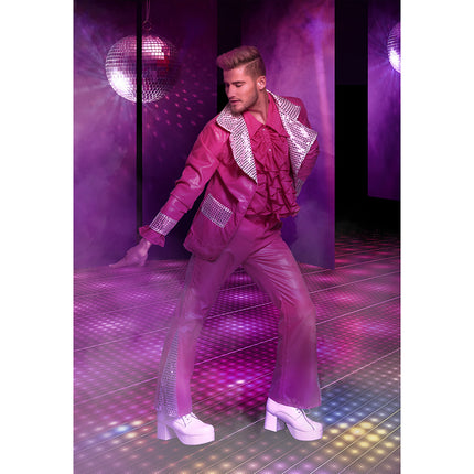 Feestbazaar Disco King Kostuum Heren Roze