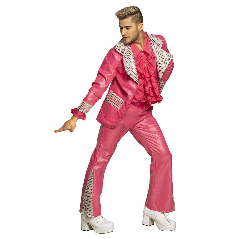 Feestbazaar Disco King Kostuum Heren Roze