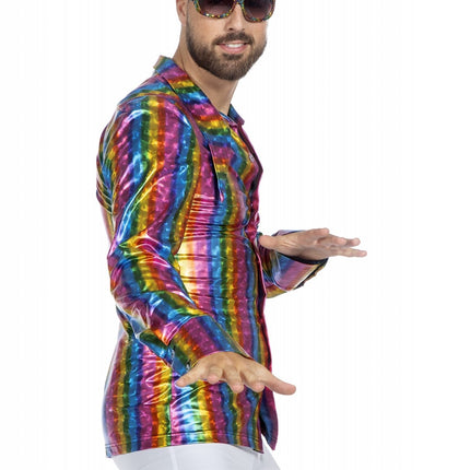 Feestbazaar Disco Overhemd Regenboog