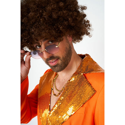 Feestbazaar Disco Pak Oranje Party Suitmeister
