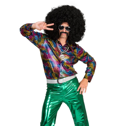 Feestbazaar Disco Party Blouse Regenboog Heren Aaron