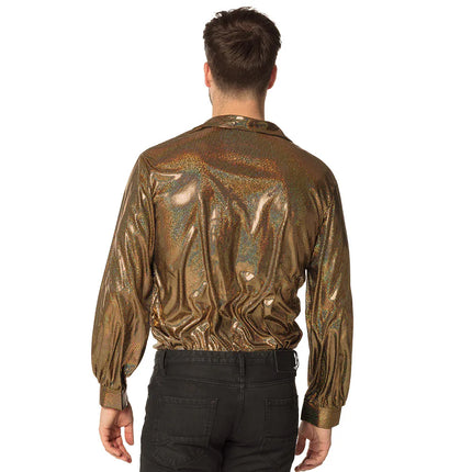 Feestbazaar Disco Party Blouse Shiny Goud