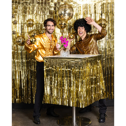 Feestbazaar Disco Party Blouse Shiny Goud