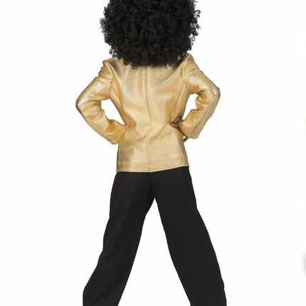Feestbazaar Disco Popster Jas kind - Goud