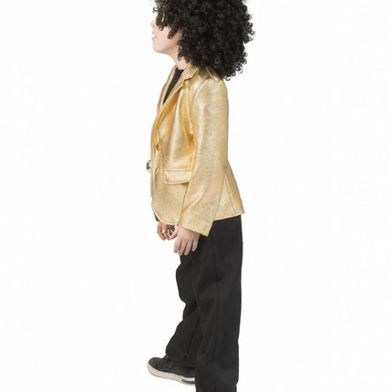 Feestbazaar Disco Popster Jas kind - Goud