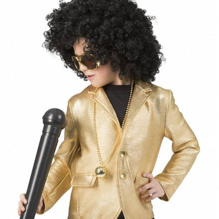 Feestbazaar Disco Popster Jas kind - Goud