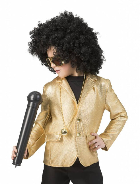 Feestbazaar Disco Popster Jas kind - Goud