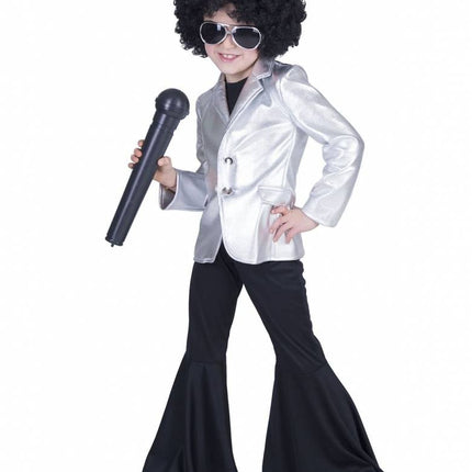 Feestbazaar Disco Popster Jasje Kind - Zilver
