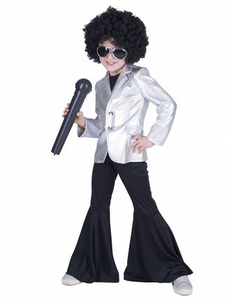 Feestbazaar Disco Popster Jasje Kind - Zilver