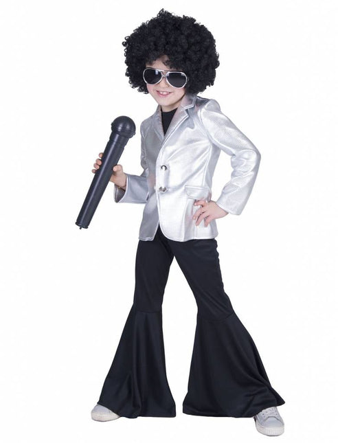 Feestbazaar Disco Popster Jasje Kind - Zilver