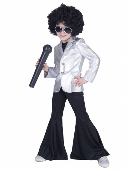 Feestbazaar Disco Popster Jasje Kind - Zilver