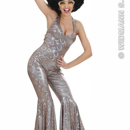 Feestbazaar Disco queen holografisch kostuum