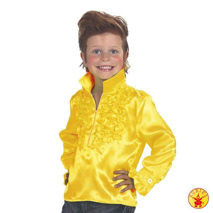 Feestbazaar Disco Rock shirt kind geel