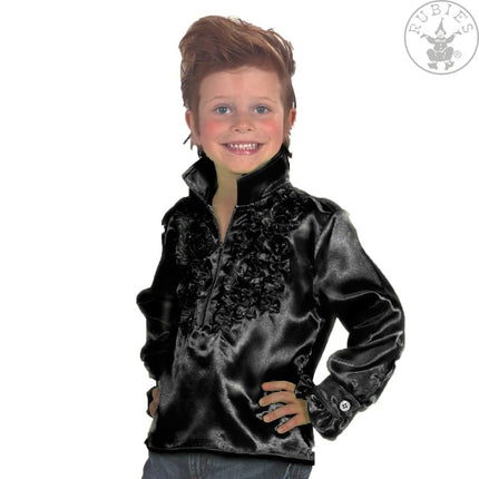 Feestbazaar Disco shirt kind zwart