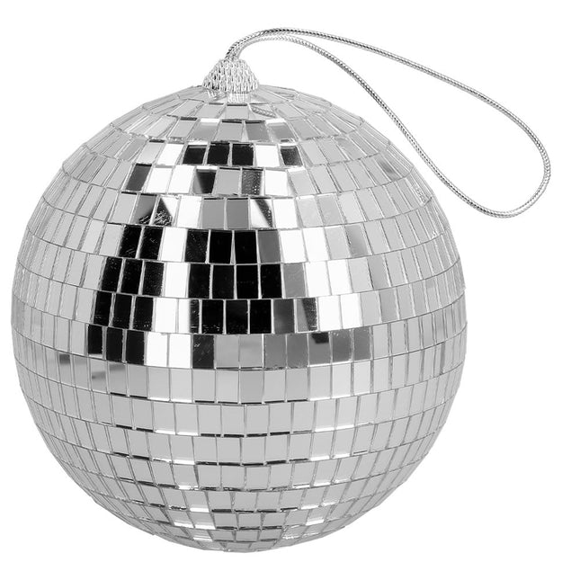 Feestbazaar Disco spiegelbal Metallic Zilver (15cm)