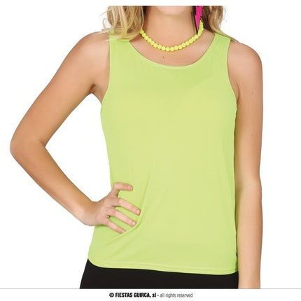 Feestbazaar Disco Tanktop Neon Groen