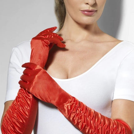 Feestbazaar Diva handschoenen rood