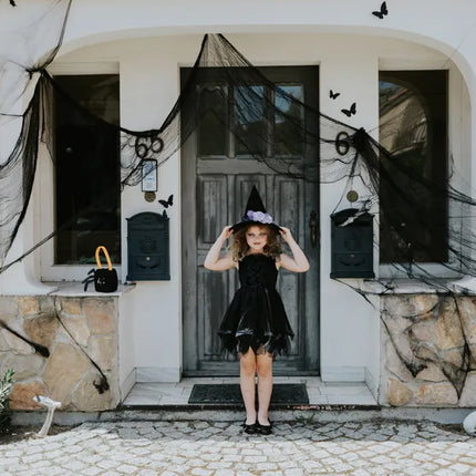 Feestbazaar Doek Halloween Zwart Smooth (9,8m)