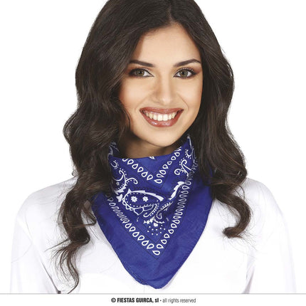 Feestbazaar Donkerblauw Sjaaltje Zakdoek Denim